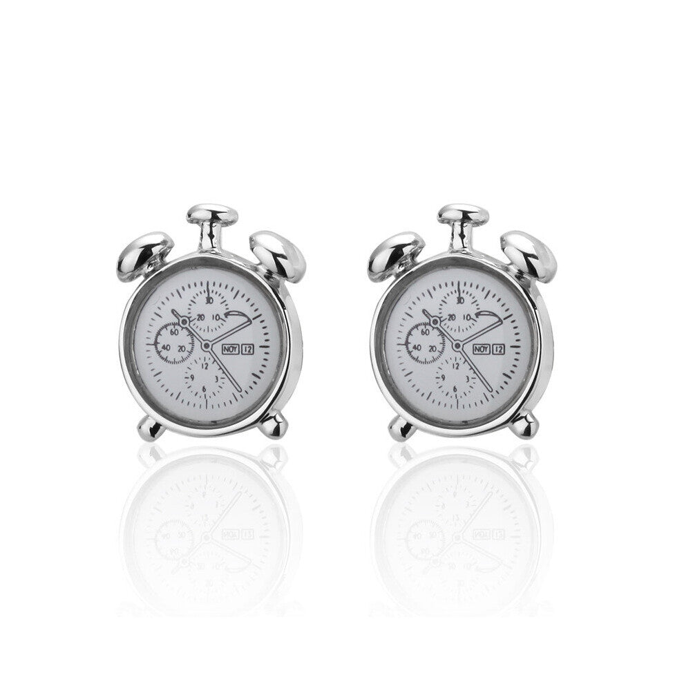C-MAN Jewelry alarm clock Cufflinks for Mens High Enamel Animal Cufflink mosaic Crystal Newest