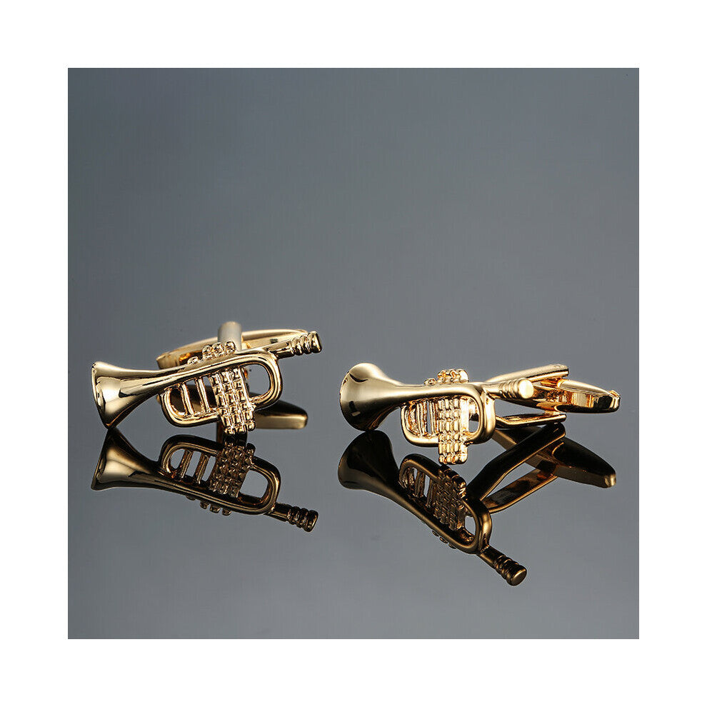 DY music equipment trumpet Cufflinks Men's French shirt Cufflinks