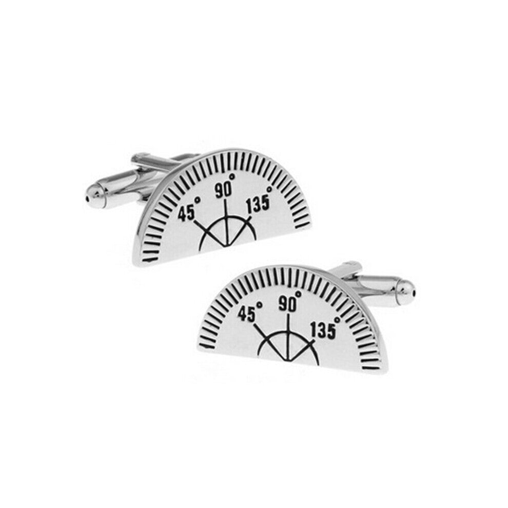 men's jewelry Men Funny Cufflinks for Shirt Gift for Party Protractor High Copper