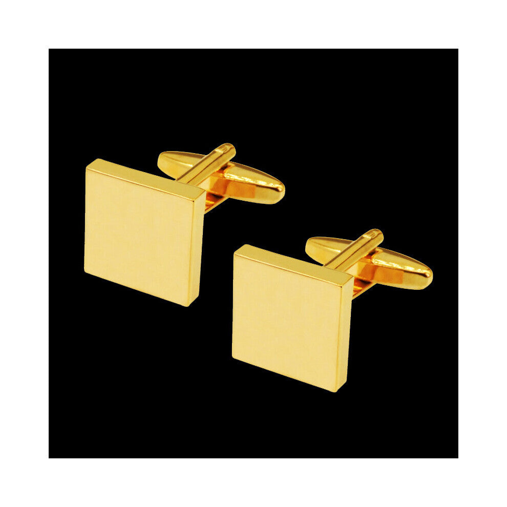 XKZM French Shirt Cufflinks Copper Material Silver Smooth Square Business Jewelry Men's Suit Accessories