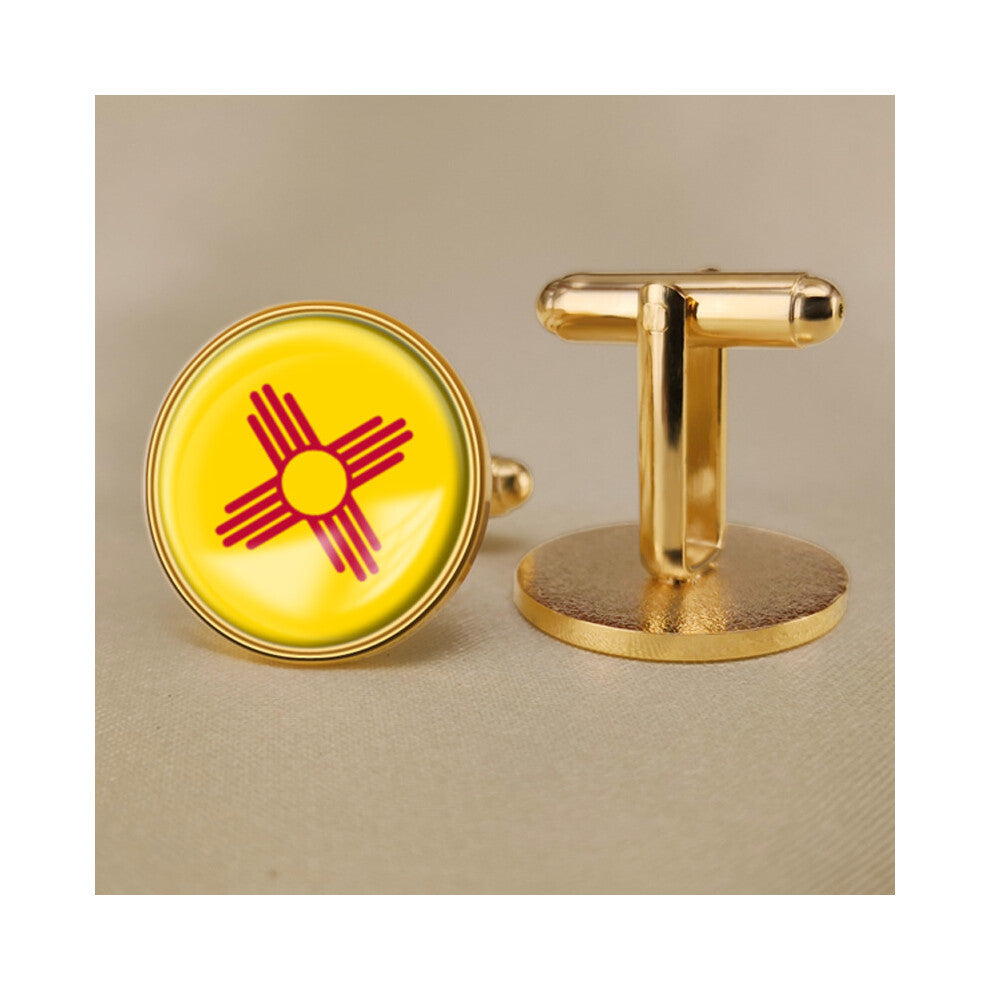 Seal of Mexico State of United States of America Map Flag Cufflinks