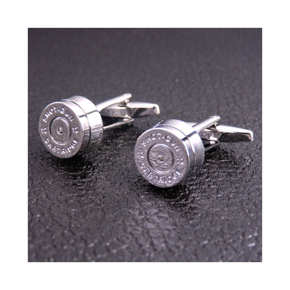 DY A copper silvery bullet Cufflinks men's French Cufflinks