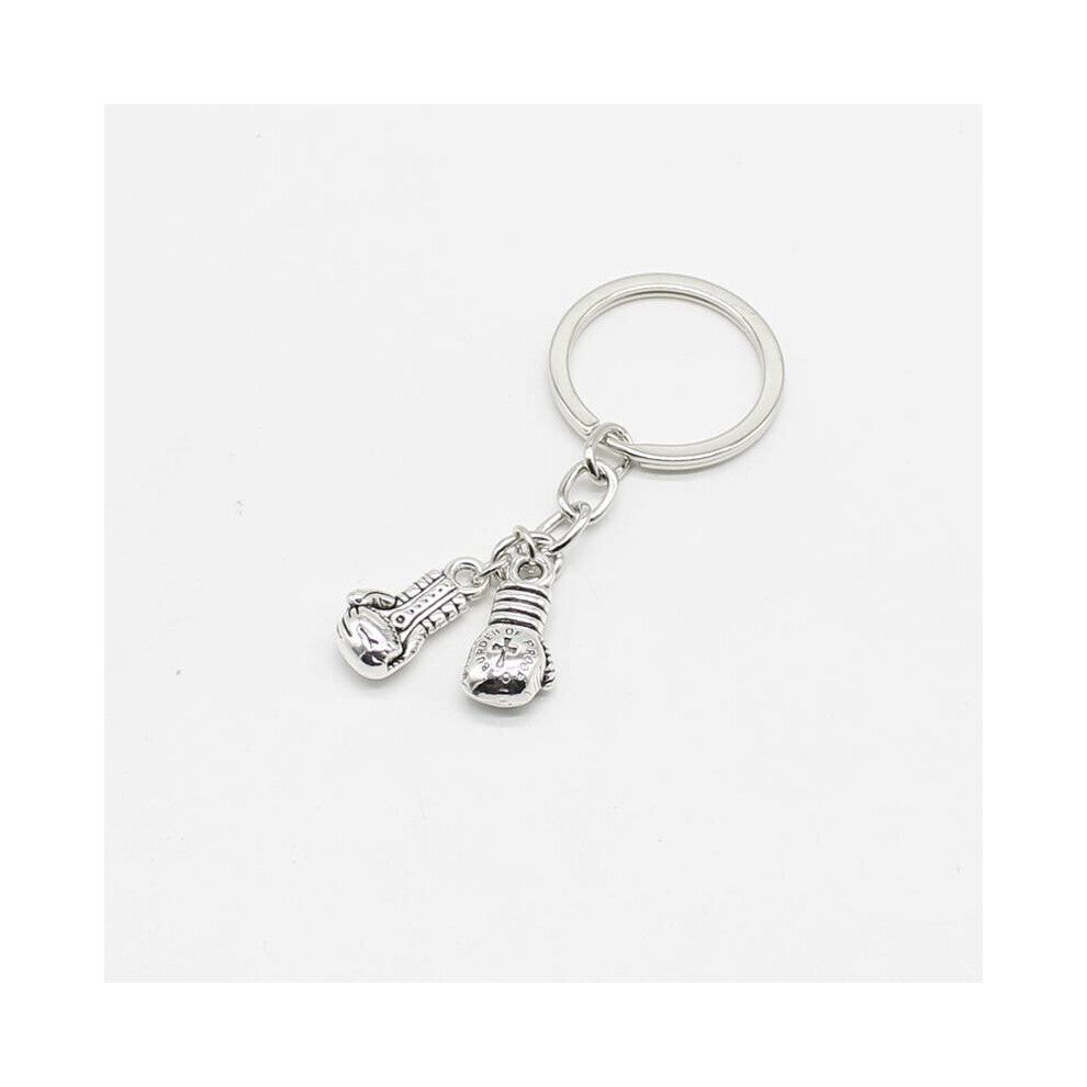 Keychain Boxing Gloves Pendant Boxer Movement Keychain DIY Fighting Jewelry Men's Car Keyring Souvenir Gift