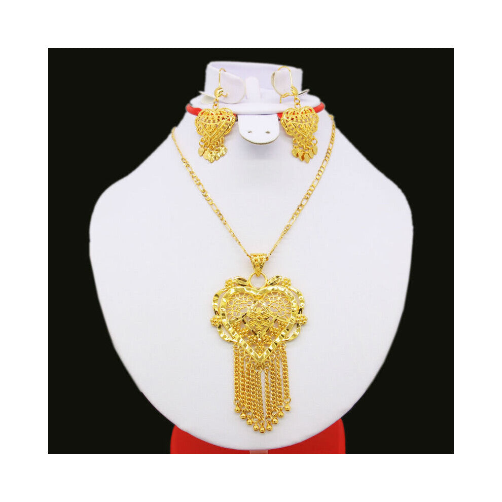 Ethiopian Wedding-Party Jewelry Sets Necklace-Pendant-Earring Jewelry Habesha African Women
