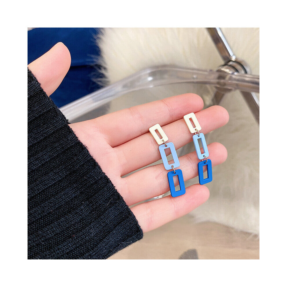 Fresh sky hollowed-out double pentacle star.Earrings for heart-shaped women, jewelry for