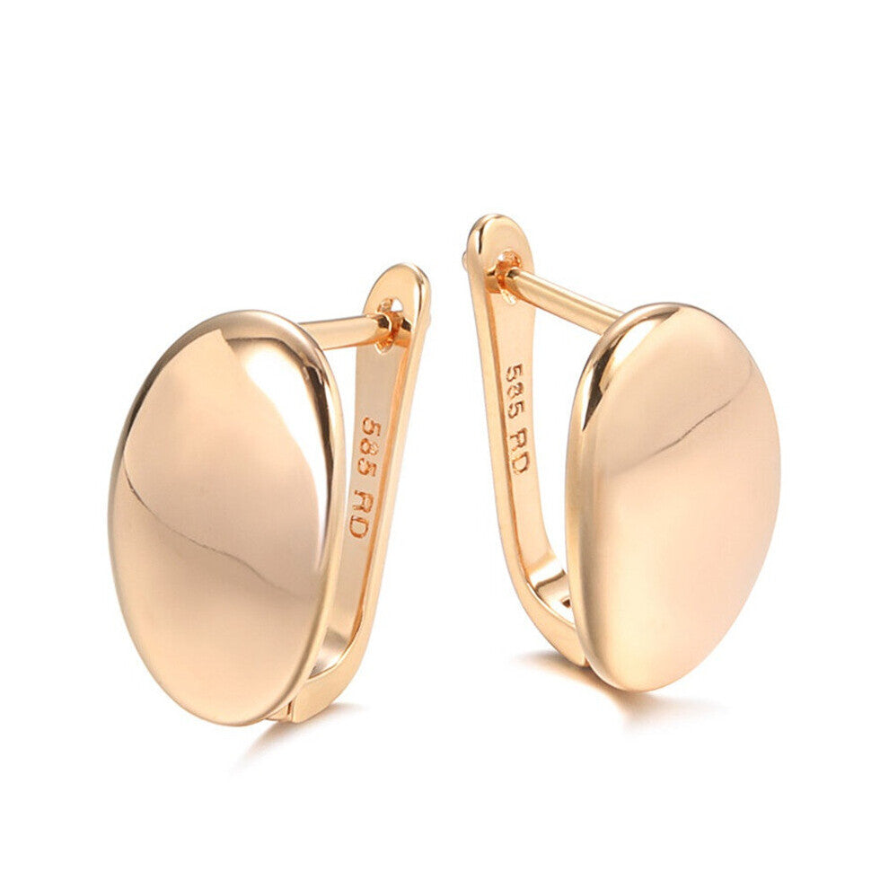 Oval Earring Glossy Dangle Earrings Personalized Bright Face Earrings for Women Anniversary Gift Fine Jewelry