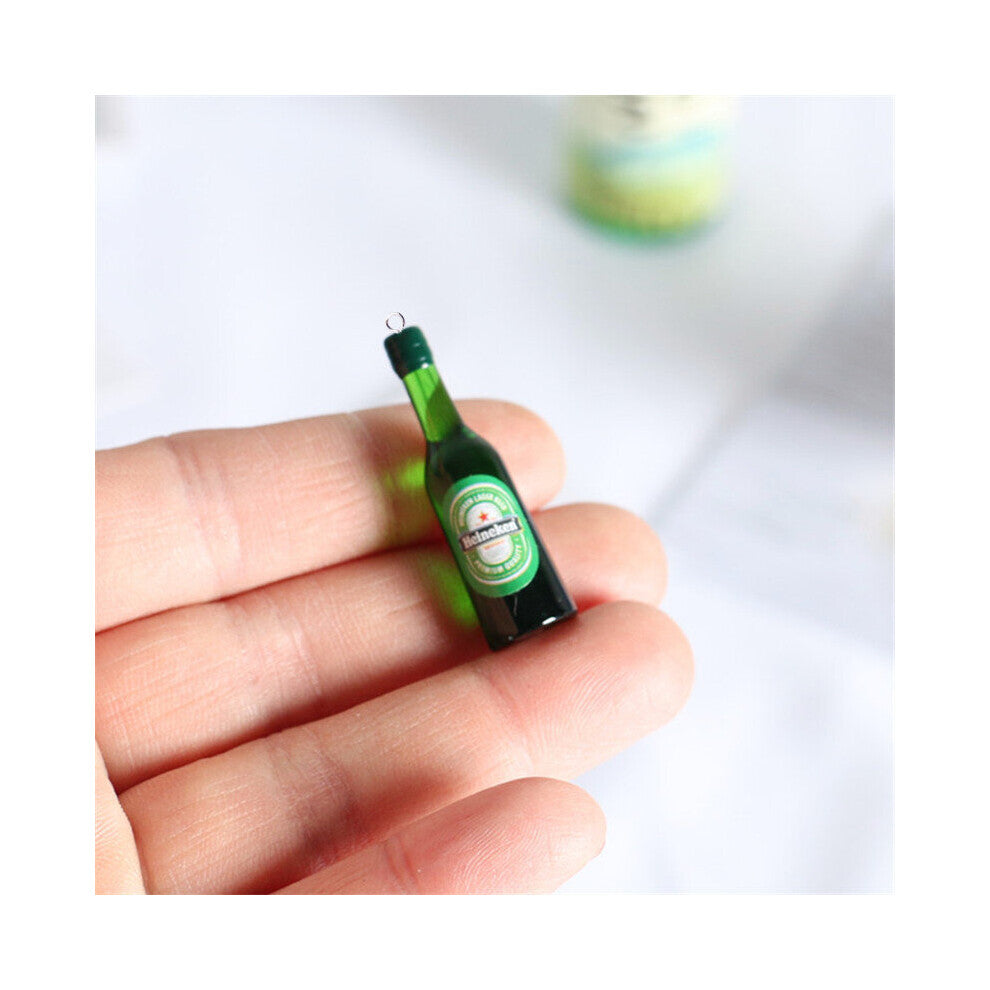 10pcs European Simulated Beer Drink Bottle Pendant Charms for Woman Girls Beverages Jewelry Findings DIY Funny Earrings C62