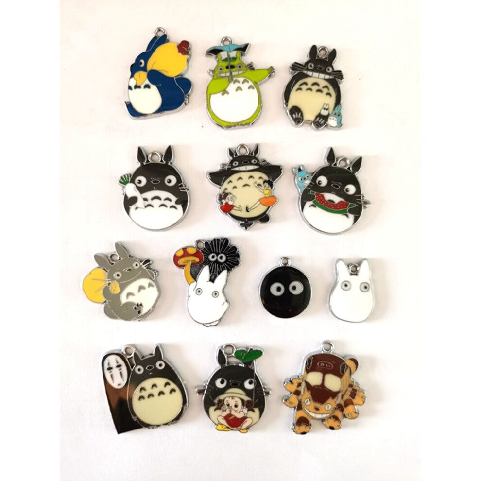 Style 10 Pcs Totoro Charm Necklace-Bracelet-Earrings Pendants DIY Jewelry Making Accessories T-3