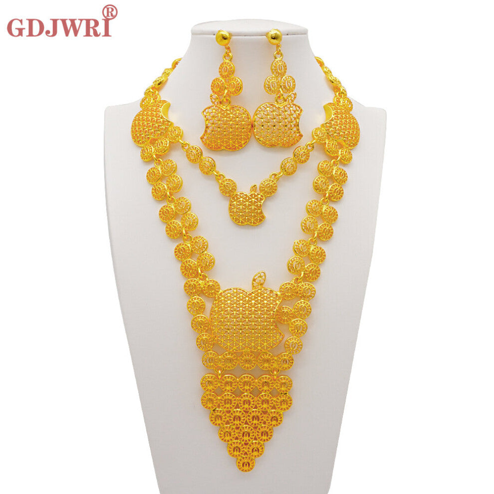 Necklace&Earrings Jewelry Set Dubai French For Women Bridal Wedding Arab African Party