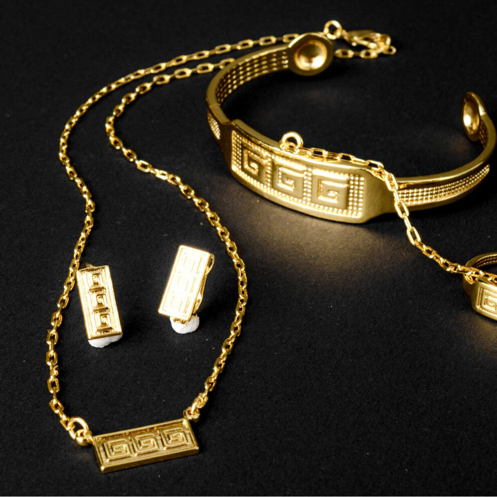 ZEADear Jewelry 18K Plated African children's jewelry Set Necklace-Earrings-Ring-Bracelet Set for Wear Gift.