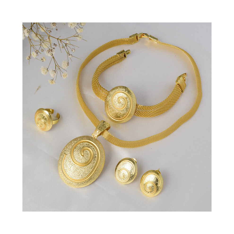 ZEADear Jewelry Sets Egg Shape Bridal Wedding Earrings Necklace Bracelet Ring Planted For Women Anniversary Daily Wear