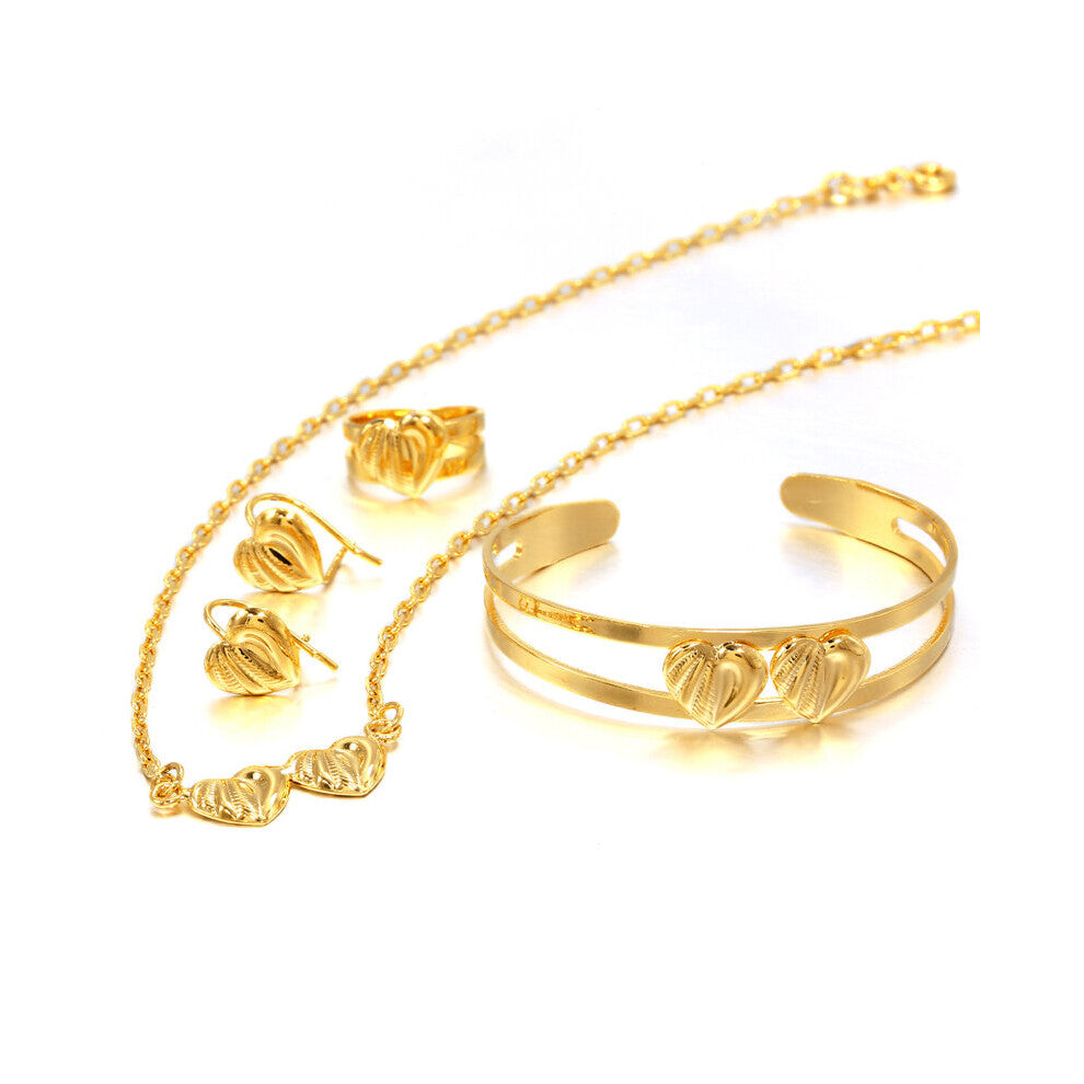 Jewelry Lovely Children Baby Jewelry Sets Necklace-Earrings-Ring-Bangle Kids Arab feature
