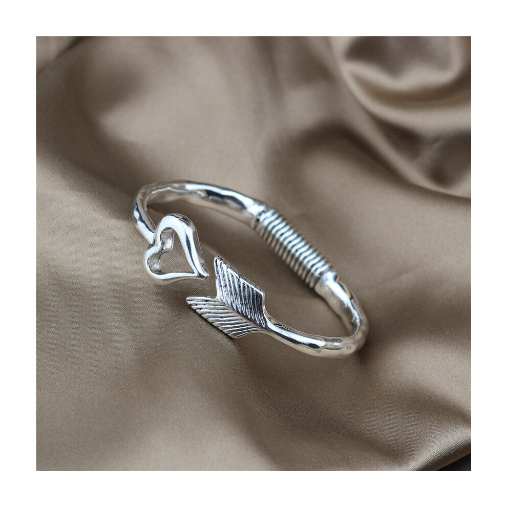 Anslow Jewelry Heart Shape Bride Groom Charms Beads Bracelet&Bangles For Women Lady LOW0897LB