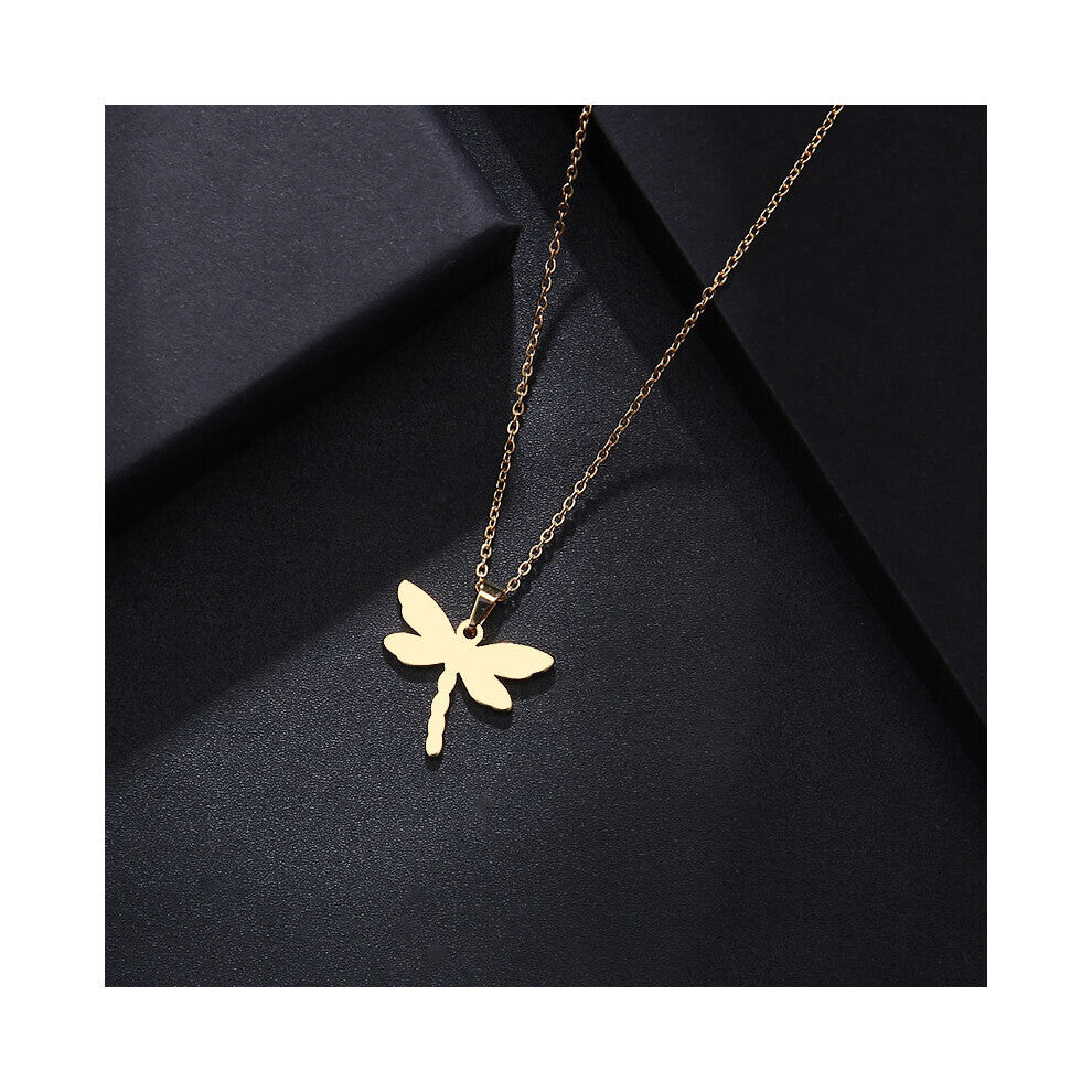 Stainless Steel Sets For Women Dragonfly Shape Necklace Bracelet Earring Jewelry Lover's Engagement Jewelry
