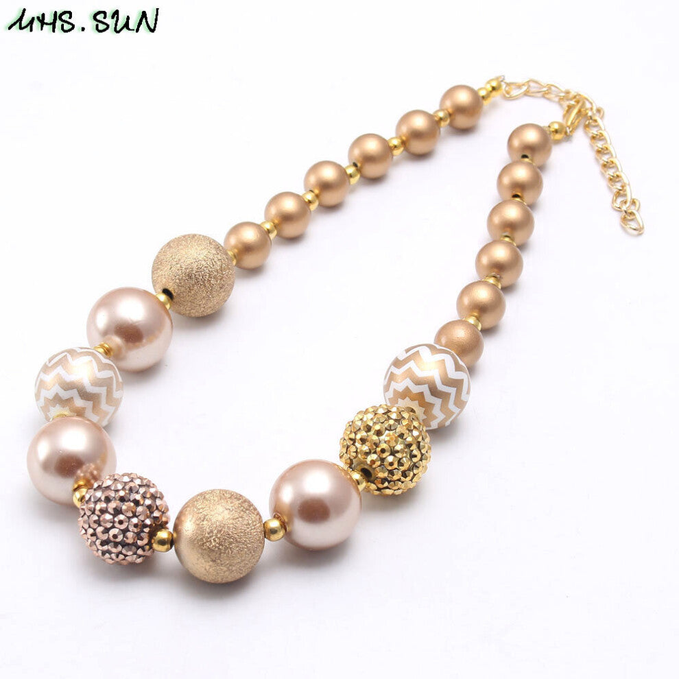 Arrival Chunky Beaded Necklace Baby Girls Bubblegum Necklace Bracelets Jewelry For Child 1PCS