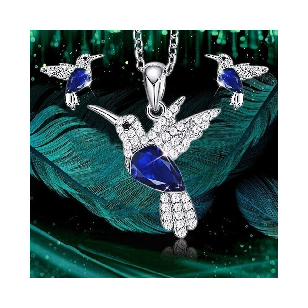 Fashionable Zircon Bird Pendant Necklace for Bride Engagement Wedding Jewelry Gift