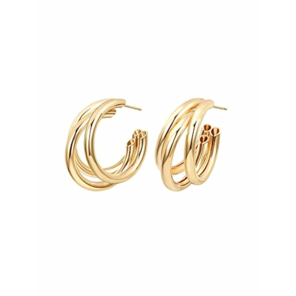 Hoop Earrings for en Hoops Plated Twisted Layered Bali Birthday & Anniversary Wife