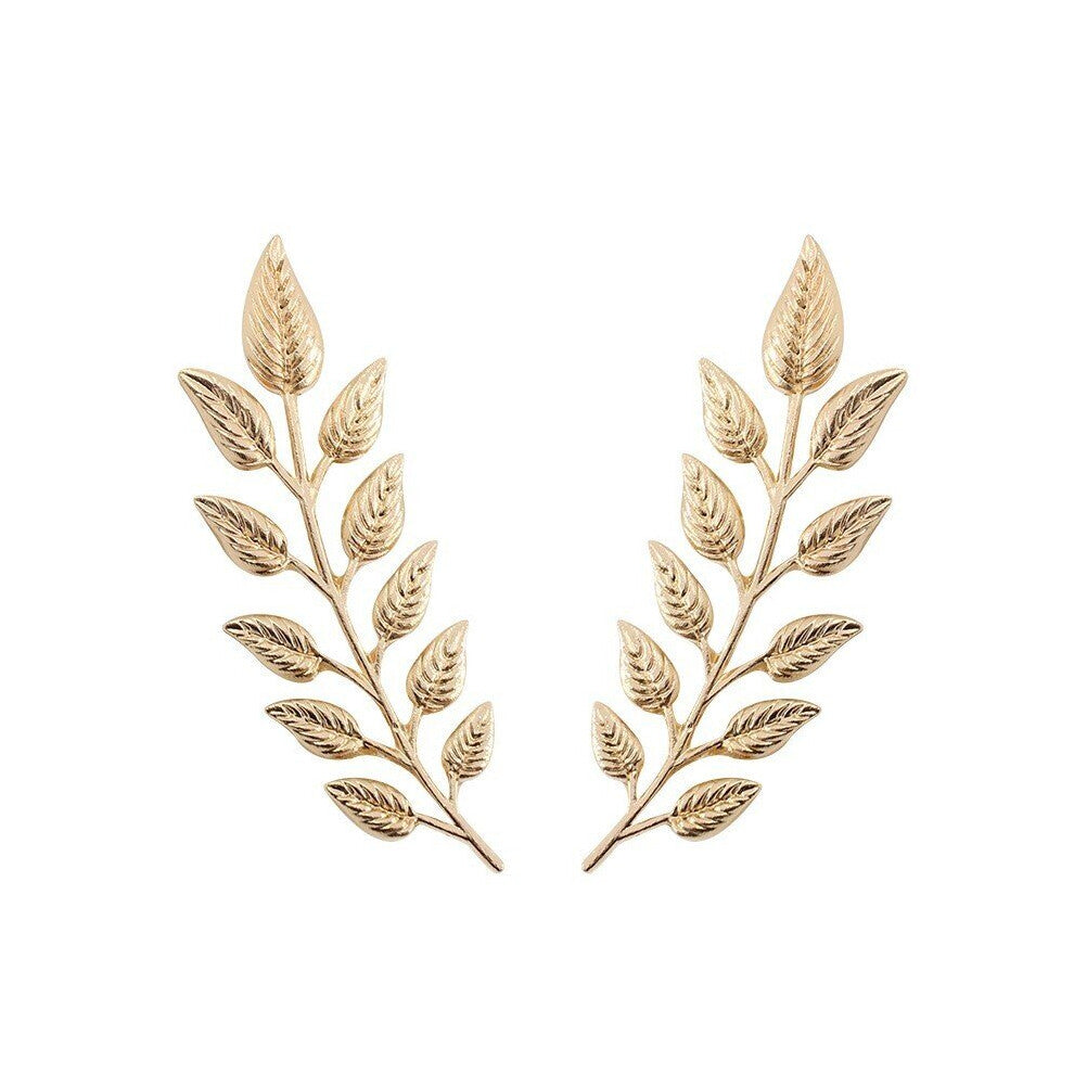 1 Pair Delicate Tree Leaf Brooches Pins For Women Men Vintage Elk Wings Palm Crystal Jean Shirts Suits Lapel Pin Retro Broche