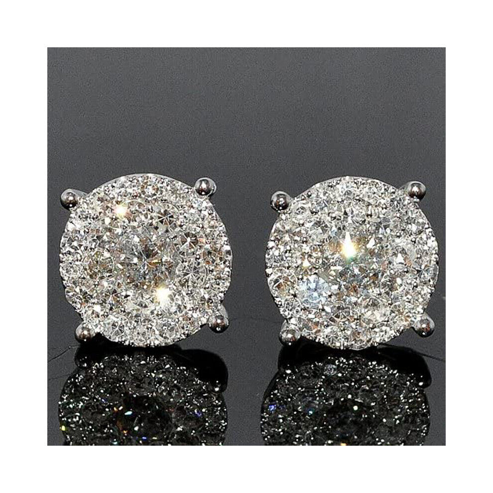 Modern Women's Stud Earrings Stylish Wedding Engagement Accessories Fancy Gift Brilliant CZ Jewelry