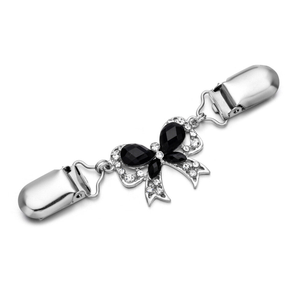 Sweater Cardigan Clip Duck-Mouth Flexible Beaded Pearl Pin Brooch Shawl Shirt Collar Buckles For Clothing Decoration