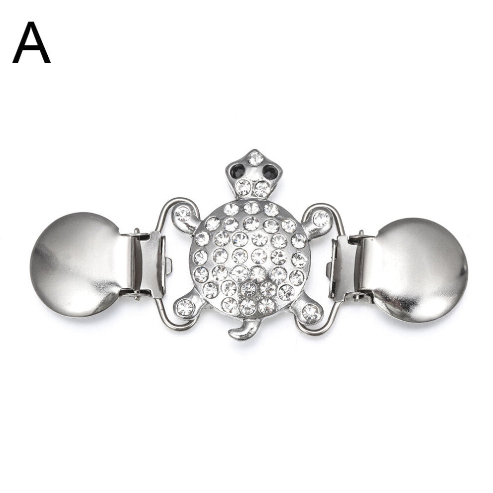 Vintage Cardigan Duck Clip Pin Women Shawl Blouse Collar Sweater Scarf Clasp Charm Rhinestone Pin Gift for Ladies