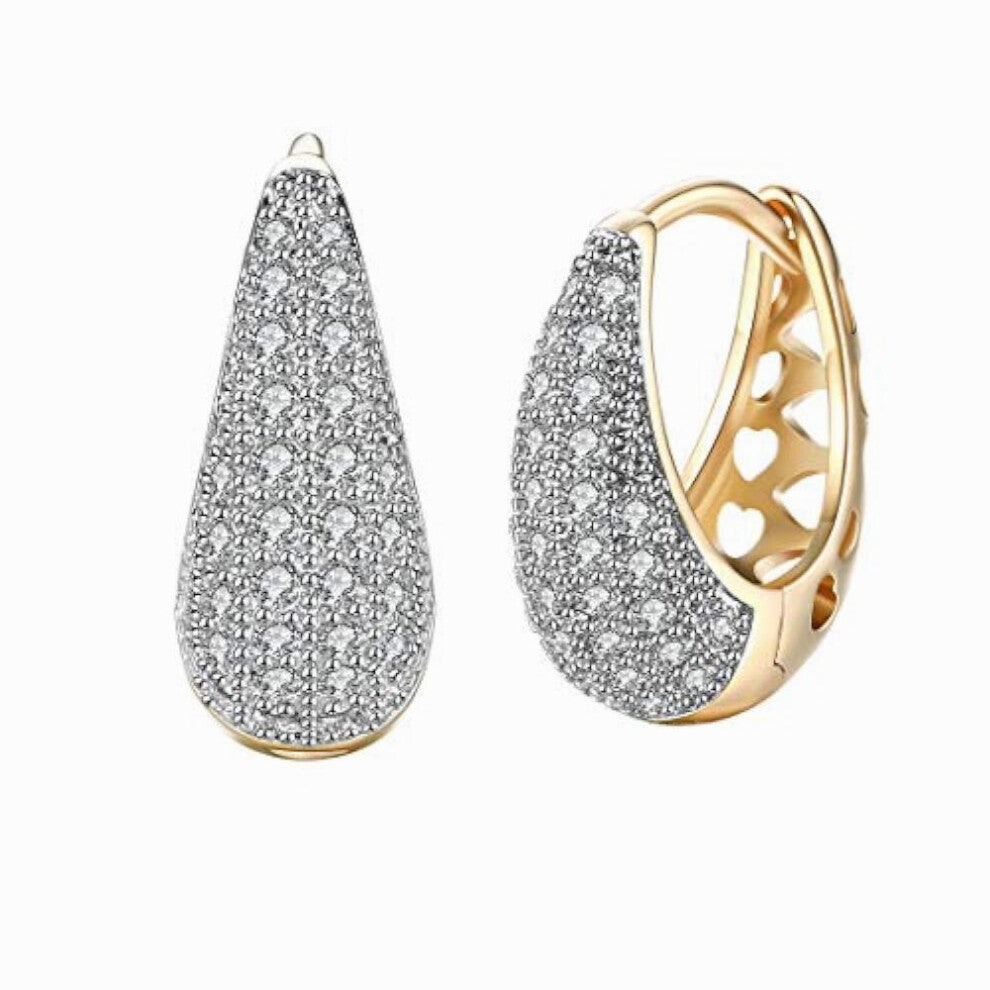 Hoop Earrings for Crystal Hoops Plated Clip On en Birthday & Anniversary Wife