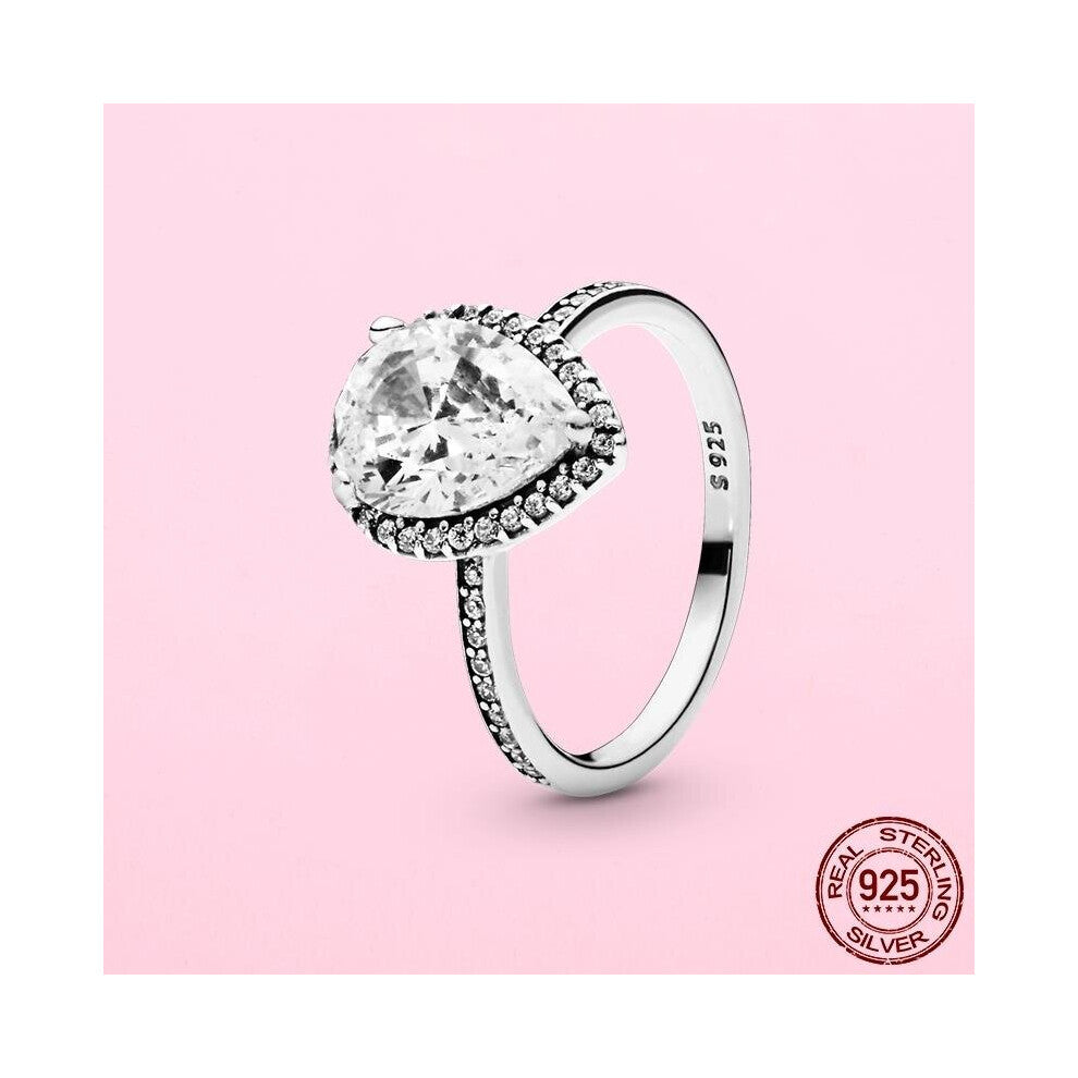 925 Silver Sparkling & Polished Lines Ring Knotted Heart Ring for Womens Engagement Girlfriend Wife Birthday Gift