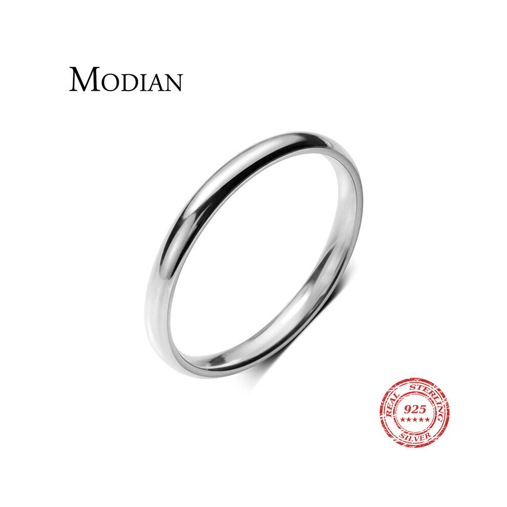 Hight 100% 925 Sterling Silver Ring for Women Glossy Ring Korea Style Fine Jewelry Bijoux