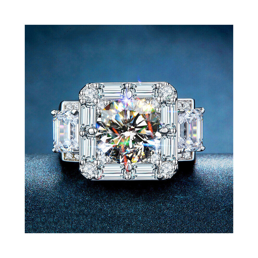 Vintage male ring Filled 3ct Lab Diamond cz Engagement Wedding Band Rings for men Gemstones Party Jewelry