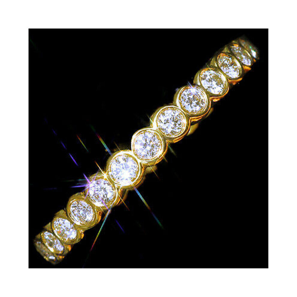 Eternity Promise ring 925 Sterling silver Pave AAAAA cz Engagement Wedding Band Rings for women Bridal Party Jewelry