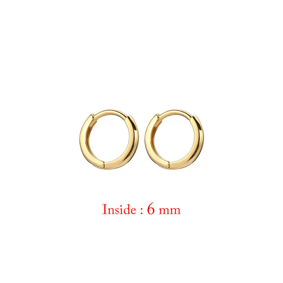 Minimal Glossy Hoop Earrings Tiny Cartilage Earrings Piercing Accessory Small Huggie Female Hoops For Men