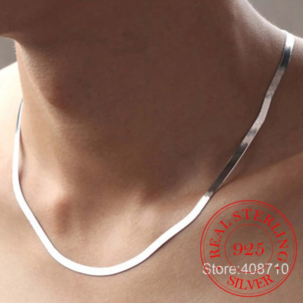 100% 925 Solid Sterling Silver Chokers Necklaces for Women Fine Jewelry Wedding Thick Chains Necklaces Man collar Gift