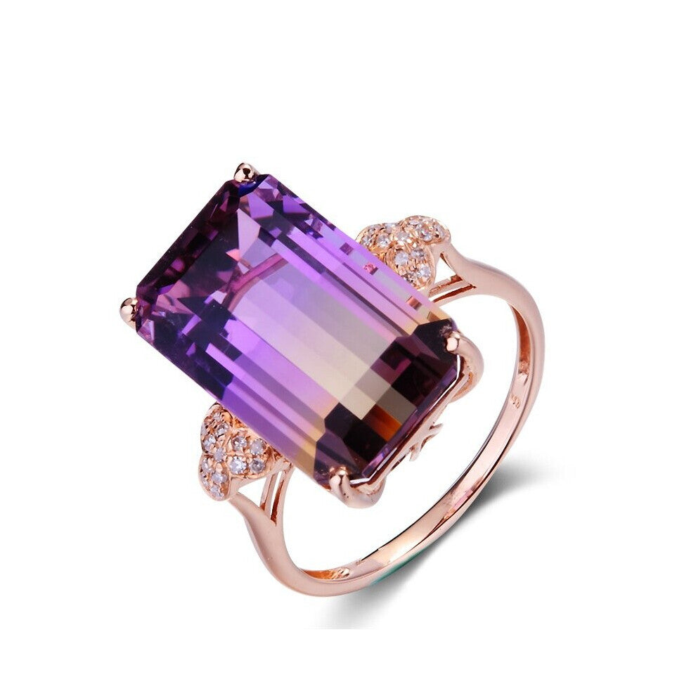 Cellacity 925 silver ring jewelry with rectangle tourmaline gemstone Engagement Wedding Party Jewelry Anniversary