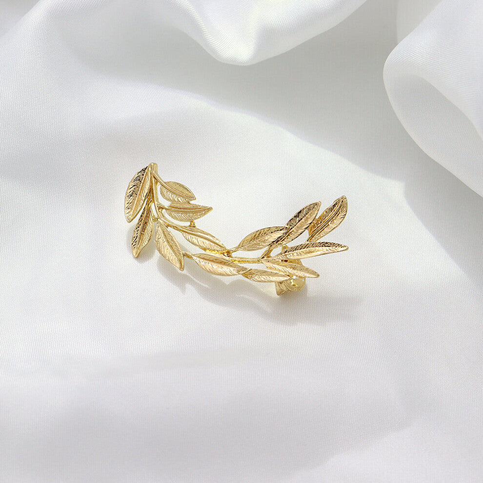 Bohe Leaf Tropical Plant Earrings for Girls No Piercing Left Ear Cuffs Precious Jewelry for Women Wedding