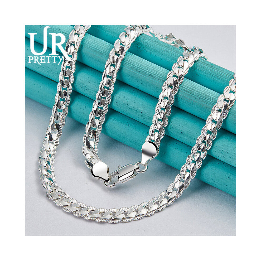 925 Sterling Silver Lace Snake Necklace 18-20-24Inch Chain For Woman Man Wedding Engagement Jewelry Christmas Gift