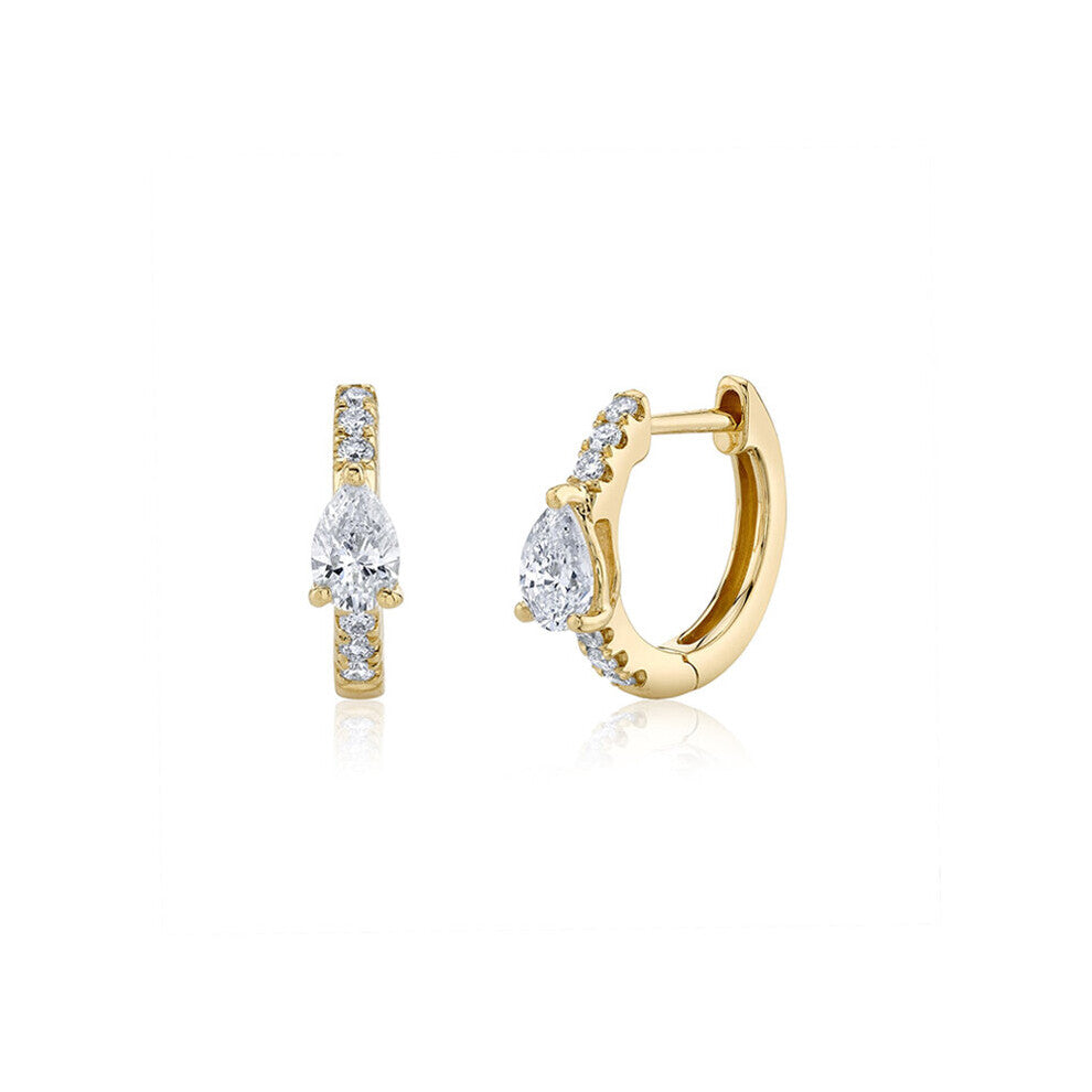 Cubic Zirconia Cz Silver Plated Hoop Earrings For Women Engagement Wedding Jewelry