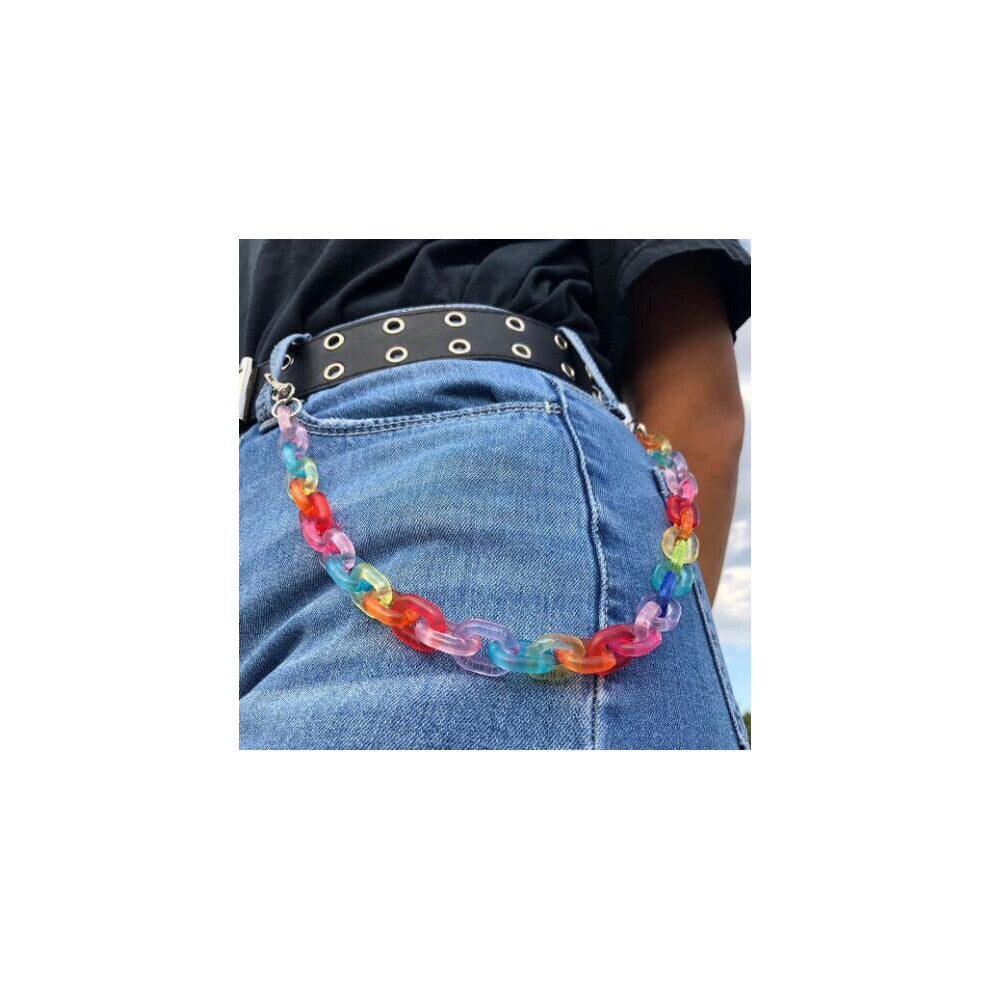 Acrylic Candy-Colored Pants Trousers Chain Casual Waist Chain Jewelry
