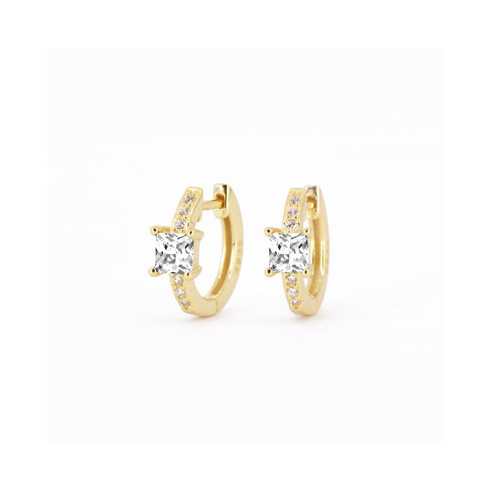 Minimalist 925 Sterling Silver Hoop Earrings Cartilage Earrings Piercing Accessory CZ Huggie Female Hoops Jewelry