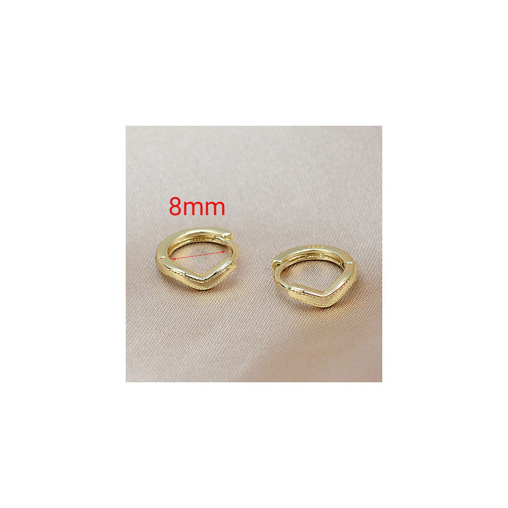 Piercing Cross Flower Hoops huggie Earrings Rings Small Geometry Round Rhinestones Hoop Earrings Gift