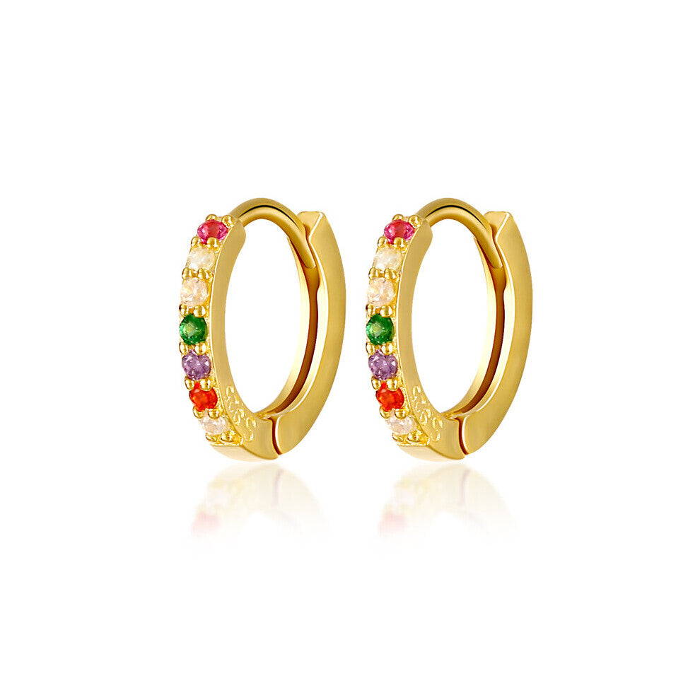 Zircon Love Round Earring For Women 925 Sterling Silver Earrings Hoops Pendiente Plata Piercing Jewelry