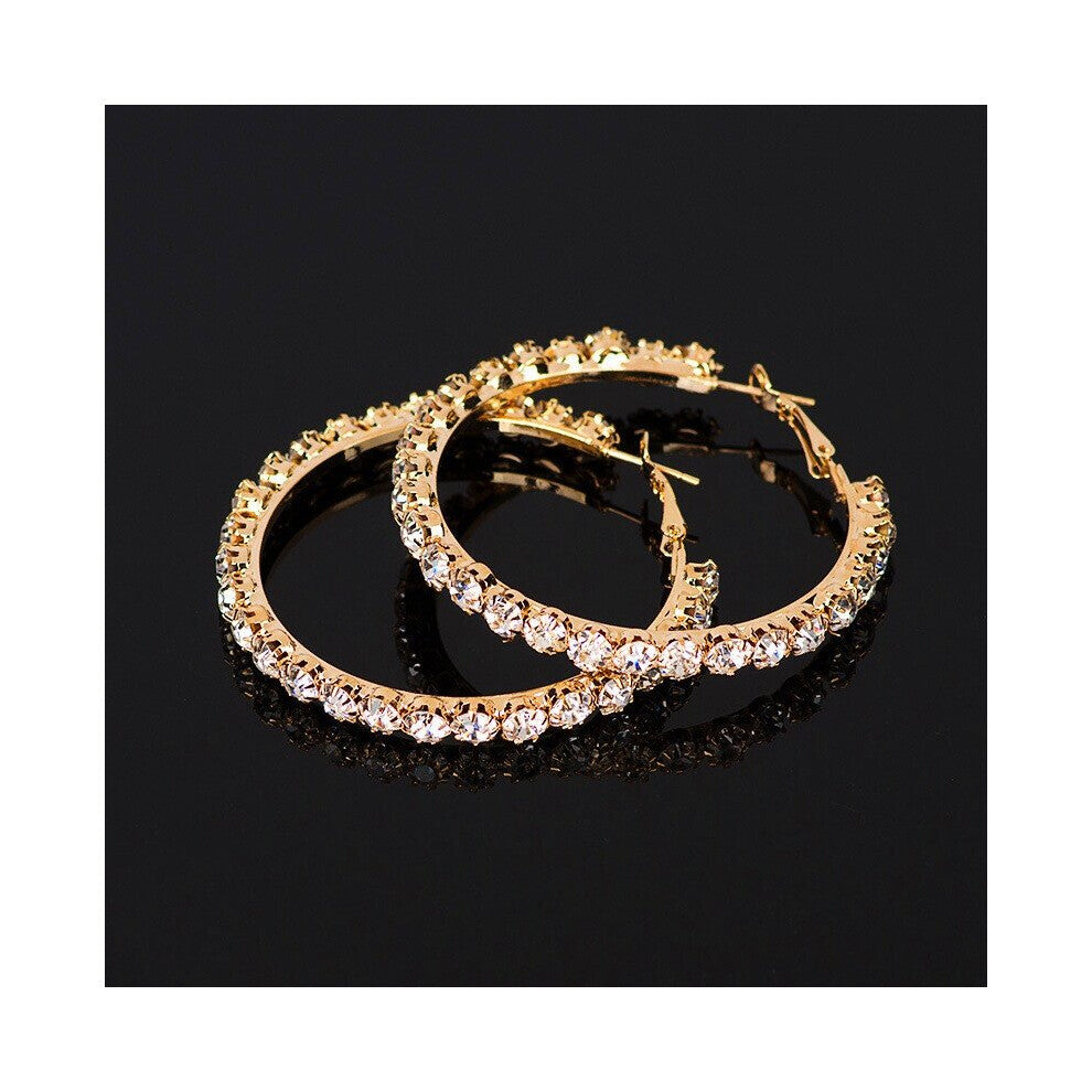 Accessories for Women Crystal Hoop Earrings for Women Mother's Gift Wedding Engagement Earring Jewelry