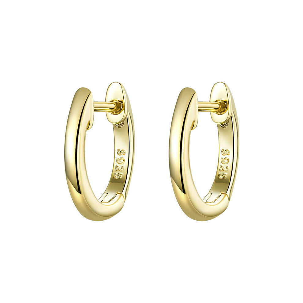 Sterling Silver 925 Hoop Earrings for Women 2 Tiny Ear Hoops Rose Female Jewelry Brincos SCE808