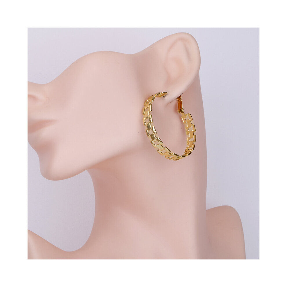 Hoop Earrings for Women Round Hollow Out Classic Hoops Ear ring Jewelry Zinc Alloy Party