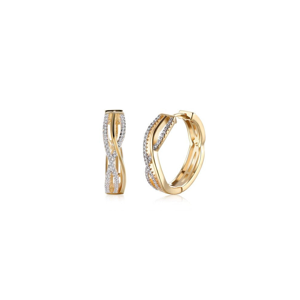 15 Different Style Earrings Hoops Cubic Zirconia Geometric Gold-Color Big Hoop Earrings for Women Dropshipping-Wholesale