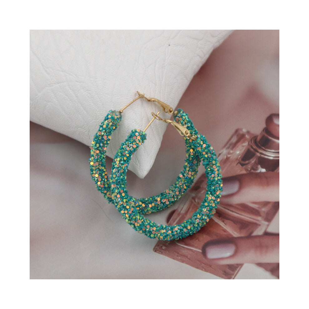 Resin Earrings Woman Flash Hoops Earrings For Women Hoop Earrings Wedding Party Jewelry Gift