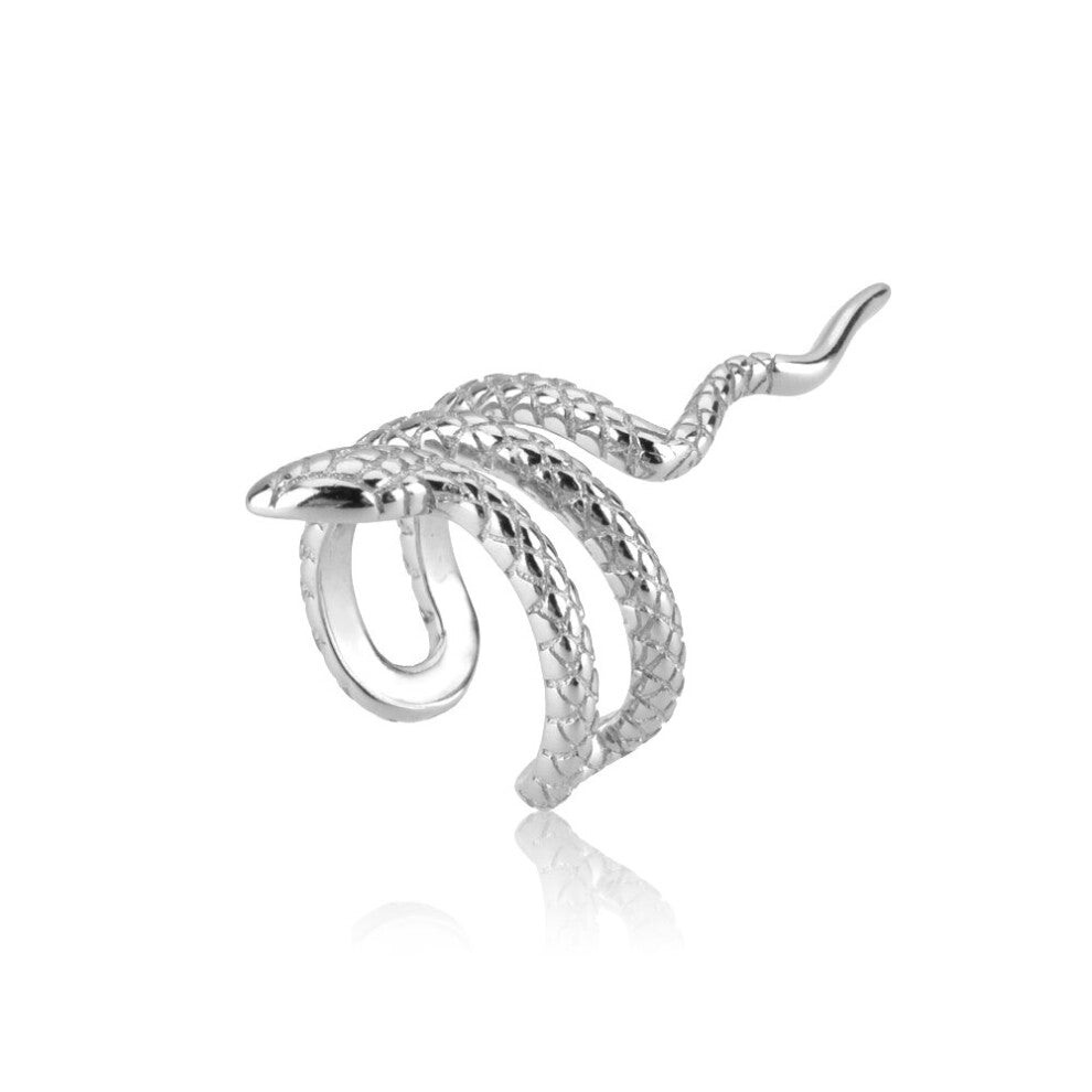 925 Sterling Silver Plain Snake Ear Cuffs Non Piercing Clips Cuffs Earring Earcuff Women Fine Jewels
