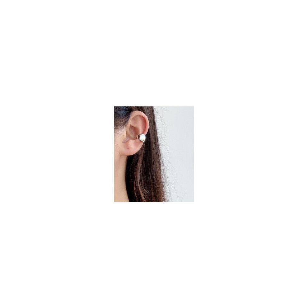 F.I.N.S 1Piece Korea Style 925 Sterling Silver Glossy Ear Clip without Piercing Minimalist Fine Ear Cartilage Cuff