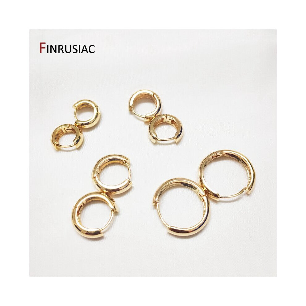 Round Plated Hoop Earrings For Women Earring Hoops Jewelry Accessories