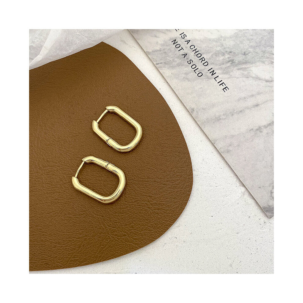 Selling O Shaped Hoop Earrings Women's Chunky Hoops Geometrical Earrings Minimalist Jewelry