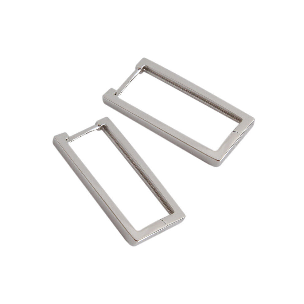 Loop Earings Hoops Earing Aide 925 Silver Earnings Sterling Hoop Square Piercing S925 Earrings For Women Jewelry
